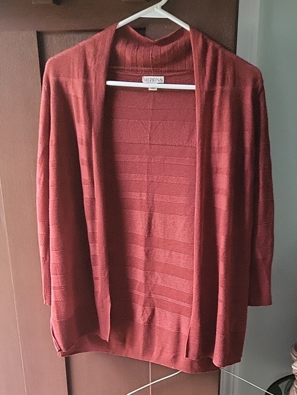 Merona Burgundy Open-Front Women's Cardigan